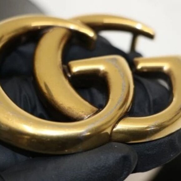 Gucci GG Marmont Leather Belt AP00T Size 95/38 - Black/Gold - Picture 4 of 16